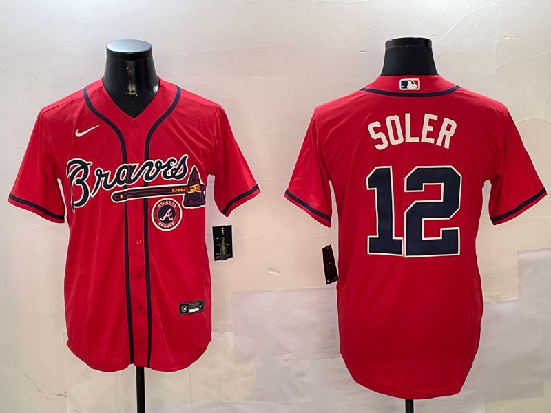 Men Atlanta Braves #12 Soler Red Game 2024 Nike MLB Jersey style 4->atlanta braves->MLB Jersey